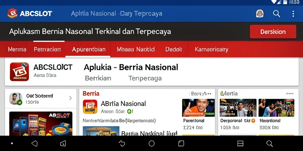 Tampilan antarmuka aplikasi ABCSLOT yang informatif dan menarik.