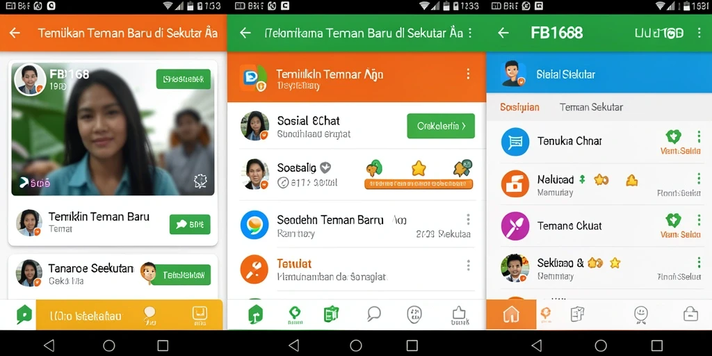 Tampilan antarmuka FB168 yang modern dan interaktif.