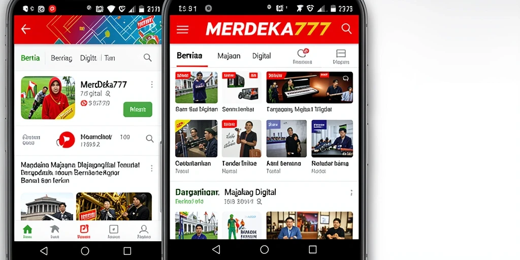 Antarmuka aplikasi MERDEKA777 yang modern dan intuitif.