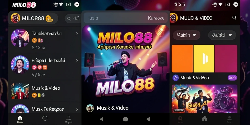Tampilan antarmuka aplikasi Karaoke yang menarik dan user-friendly.