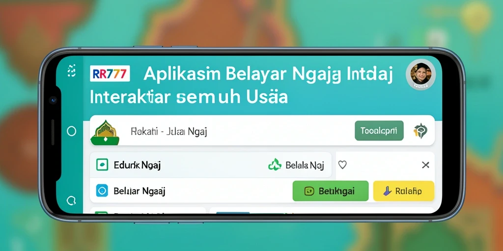 Antarmuka aplikasi RR777 yang sederhana dan intuitif untuk belajar ngaji.