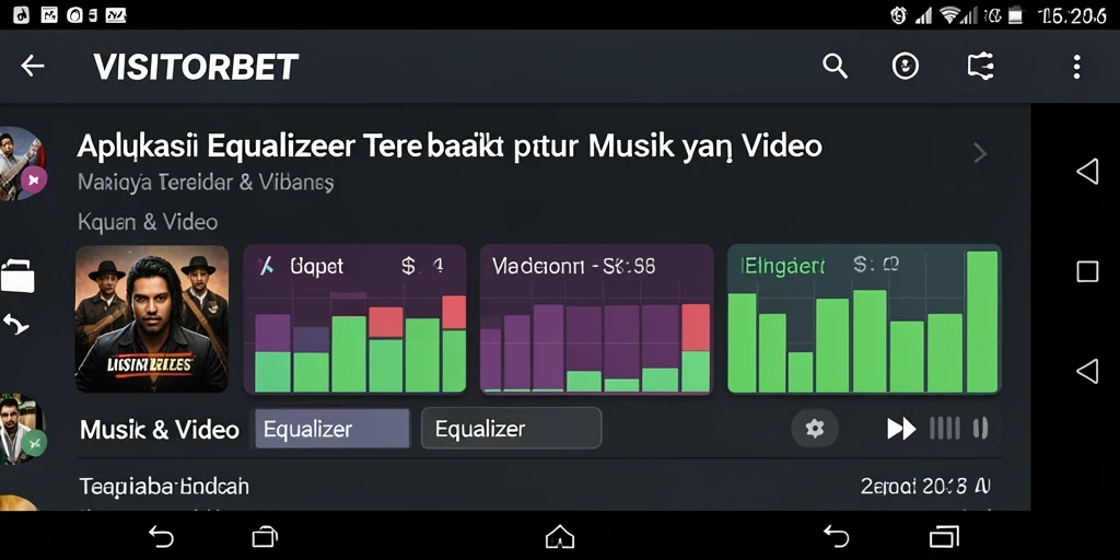 Antarmuka VISITORBET yang menampilkan berbagai pengaturan Equalizer.