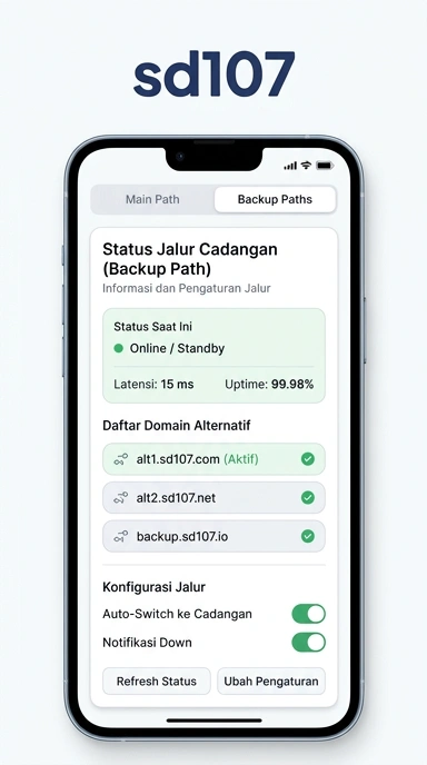 Tampilan link alternatif sd107