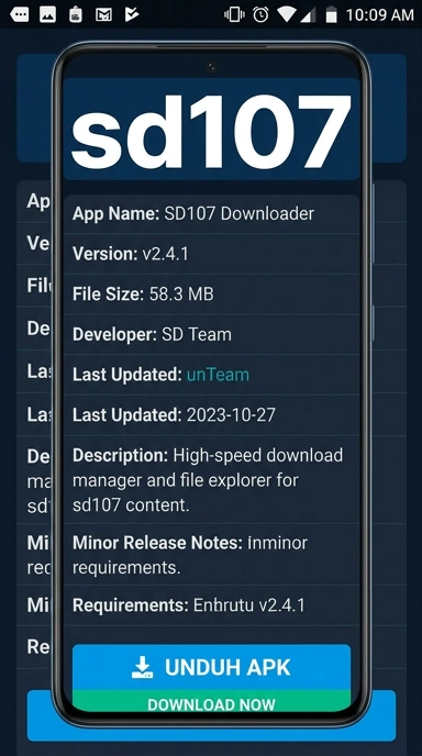 Tampilan halaman APK sd107